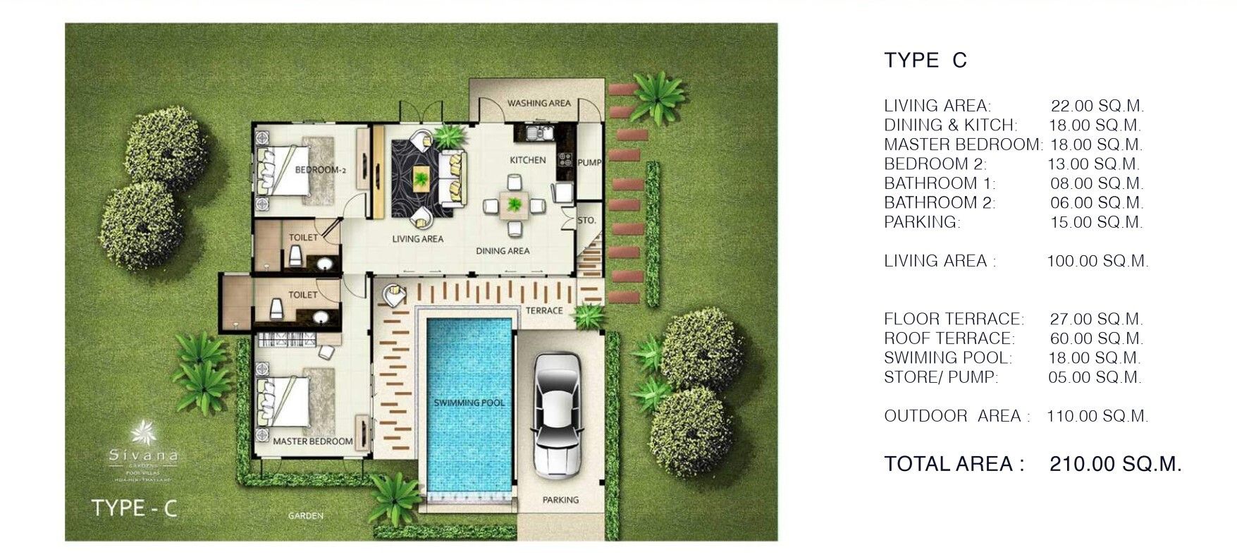 Sivana Gardens Pool Villas